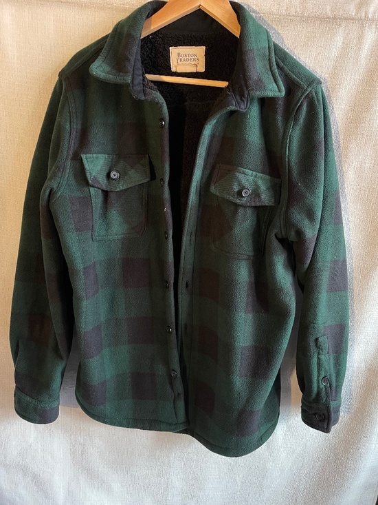 Dairy Boy Jackets & Blazers - Gingham Women's Green Plaid Fleece Shirt Jacket